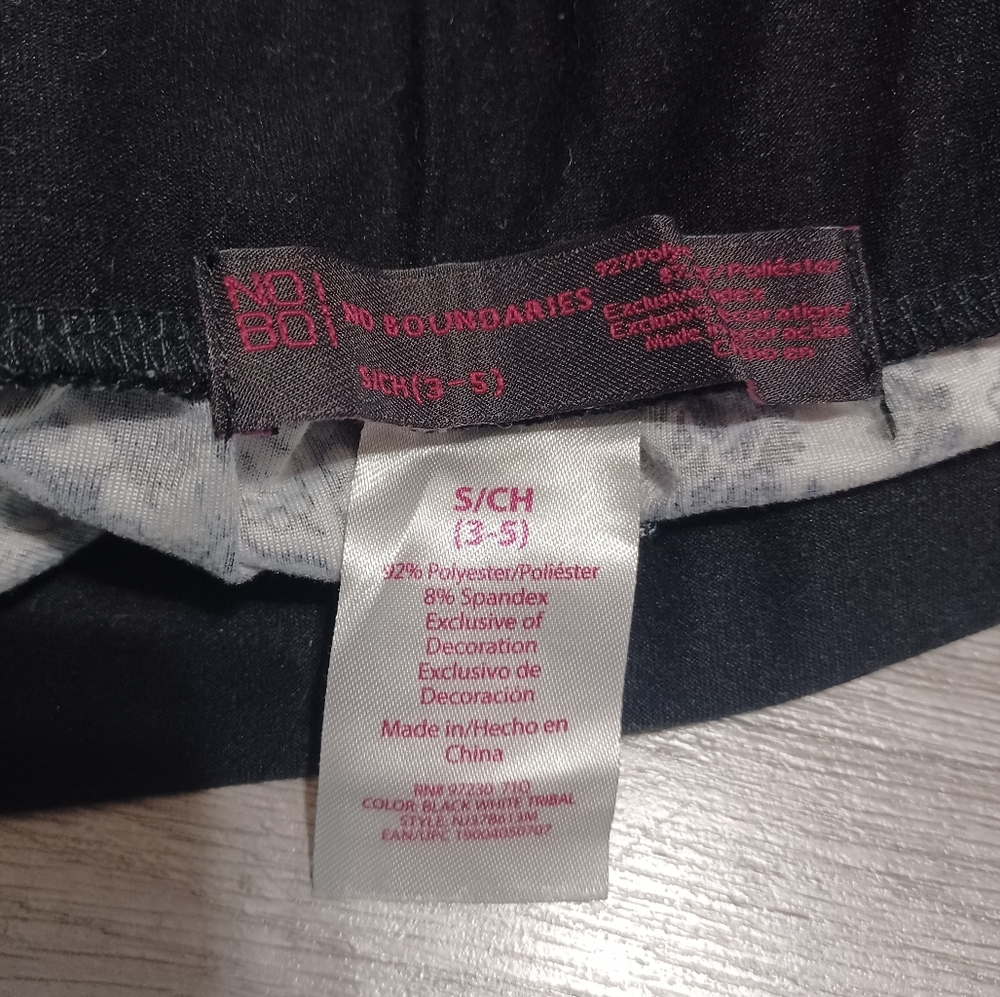 NO BOUNDARIES Women's Black/White Pajama Lounge Pants, Size Small - Picture 5 of 6